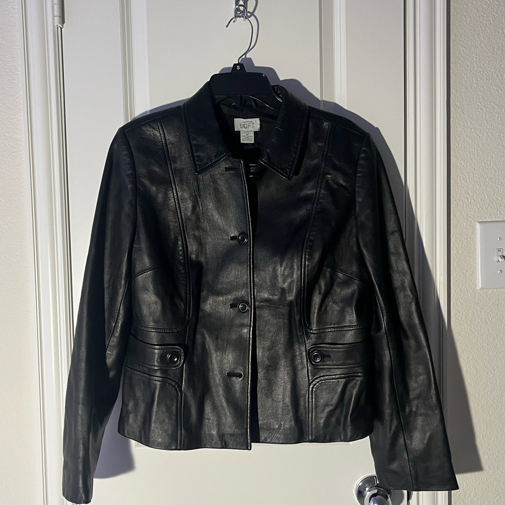 LOFT Black Leather Jacket